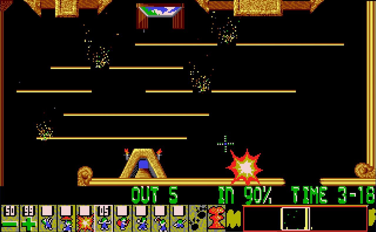 [03/02/2026] Allerdings lassen sich die Blocker nicht wieder in normale Lemmings zurückverwandeln. Wenn ihr die Levels beenden wollt, müsst ihr sie sprengen. Erst in späteren Serienteilen ist es möglich, die Rolle zurückzunehmen.