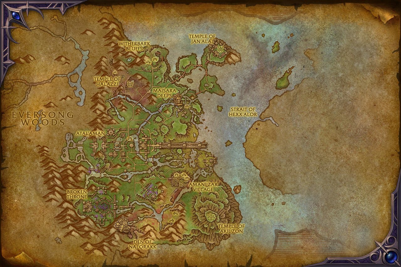 [19/02/2026] Die Karte von Zul'Aman in WoW : Midnight.