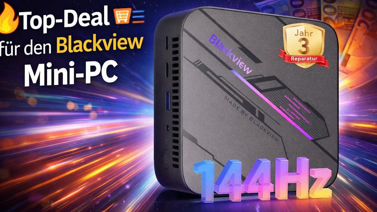 Solange Aktionsvorrat reicht: Starker Mini-PC bei Amazon zum Spitzenpreis - AMD Ryzen 5, 16 GB RAM, 512 GB SSD, 3 J. Garantie