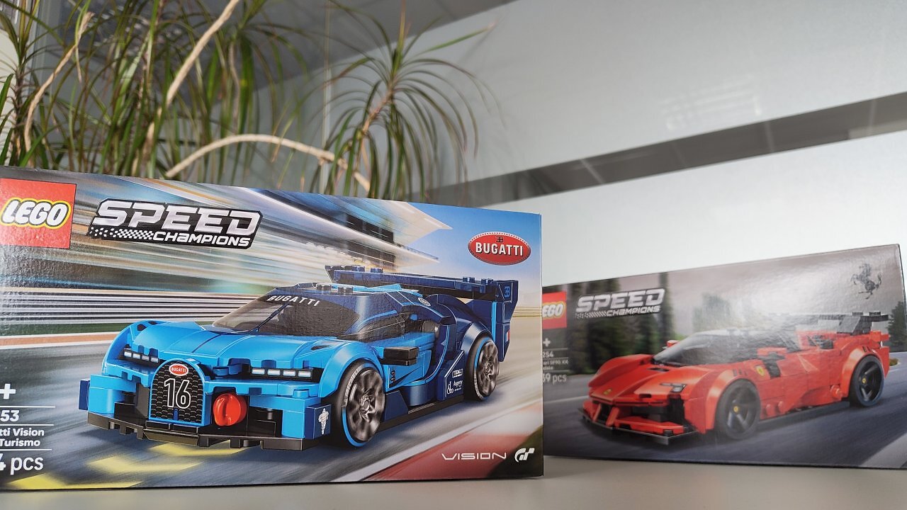 Der Lego Ferrari 77254 und Bugatti 77253 im Vergleich