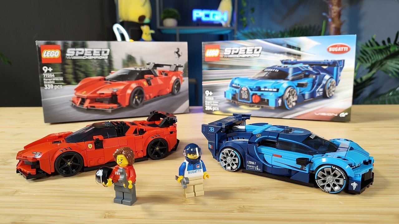 Der Lego Ferrari 77254 und Bugatti 77253 im Vergleich