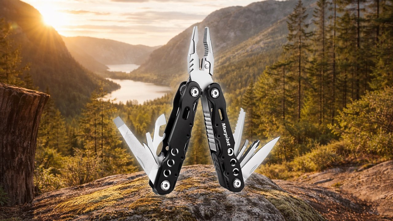 [18/03/2026] morpilot Multitool Werkzeug, 25 in 1 Faltbares Edelstahl Multifunktionale Zange, Multitools als Schneider, Flaschenöffner und Karabiner, mit 11 Schraubendreher Bits und Gurtcliptasche Amazon Angebot