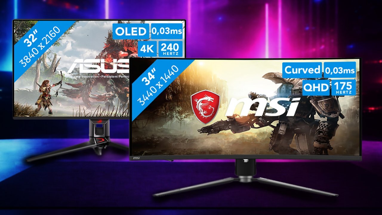 [13/04/2026] Gaming-Monitore im Preissturz: Bis zu 1050 € Rabatt auf MSI-, ASUS- & AOC-Modelle
