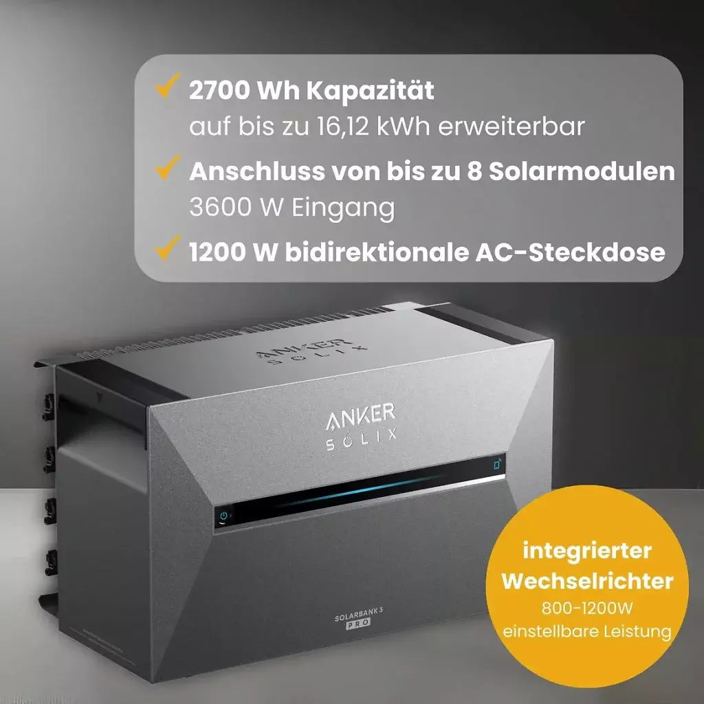 [27/04/2026] Die Solarbank 3 kann bidirektional laden.