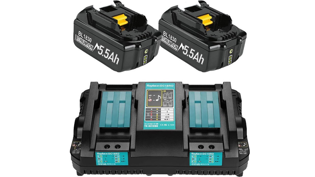 Befristet bei Amazon: Akku-Sparset für Makita - 2x 5,5 Ah mit Doppel-Ladegerät kostet kurz keine 80 Euro