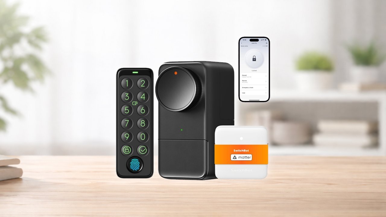 [07/04/2026] SwitchBot WLAN Smart Lock Pro mit Touchscreen-Tastatur, Türriegelschlösser, Smartes Türschloss, Elektronisches Türschloss, Türöffner per App, Fingerprint, Code, Alexa, Google, unterstützt Matter Amazon Angebot