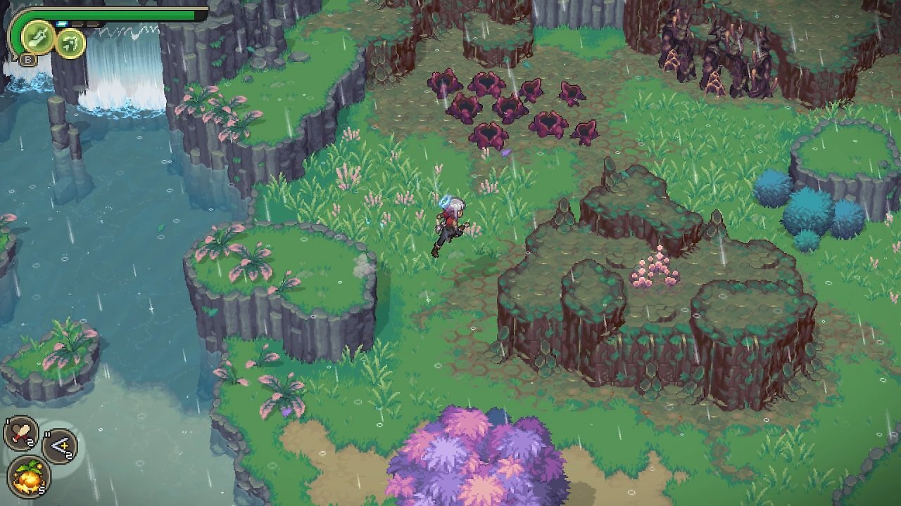 Genau wie in Crosscode müsst ihr an vielen Orten springen oder höhere Ebenen erklimmen.