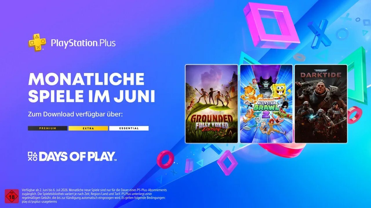 [28/05/2026] Im Juni 2026 dürfen sich die Abonnenten von PlayStation Plus unter anderem auf Grounded freuen. (2)