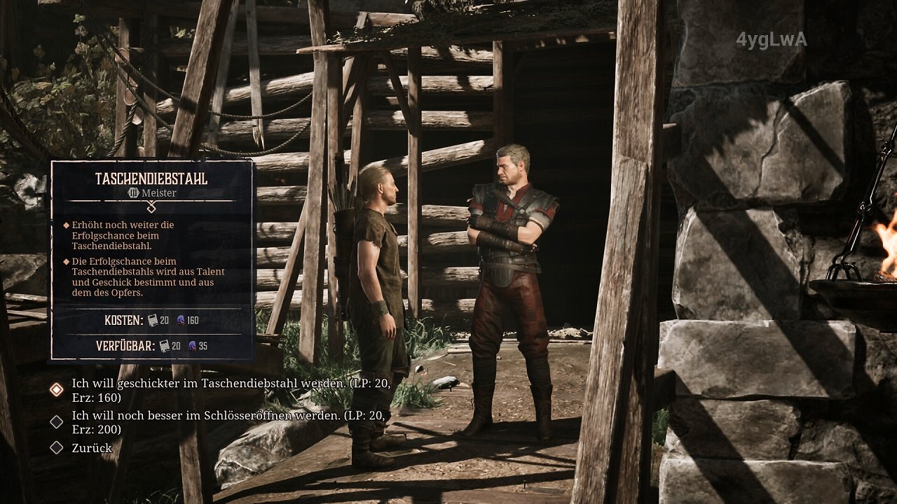 [05/06/2026] Fingers ist einer von mehreren NPCs, die euch Taschendiebstahl beibringen. Ohne Training steht euch die Fertigkeit nicht zur Verfügung.