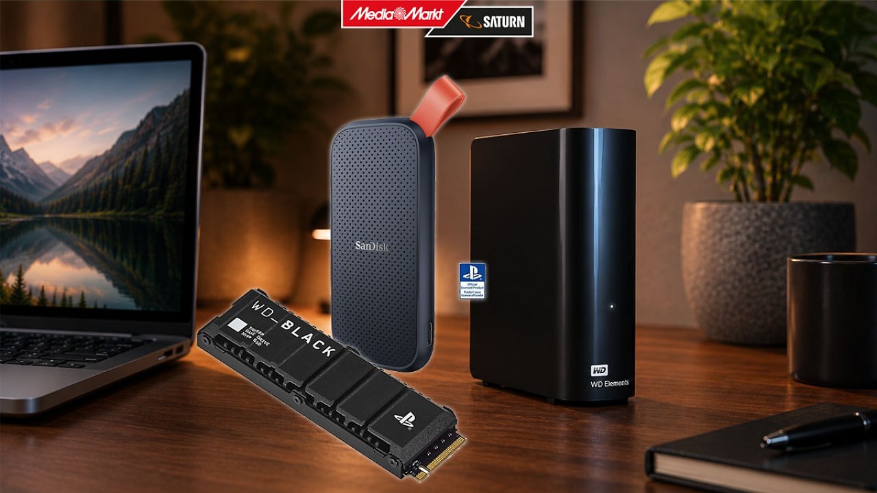 [03/06/2026] MwSt. geschenkt auf Sandisk / WD SSDs und WD Elements HDD bei MediaMarkt.&nbsp;