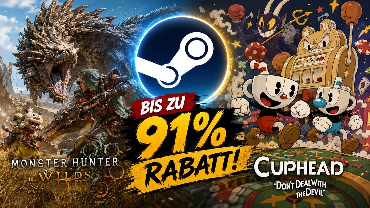 [09/06/2026] Der aktuelle Midweek Sale bei Steam lockt mit Rabatten von bis zu 91 Prozent.