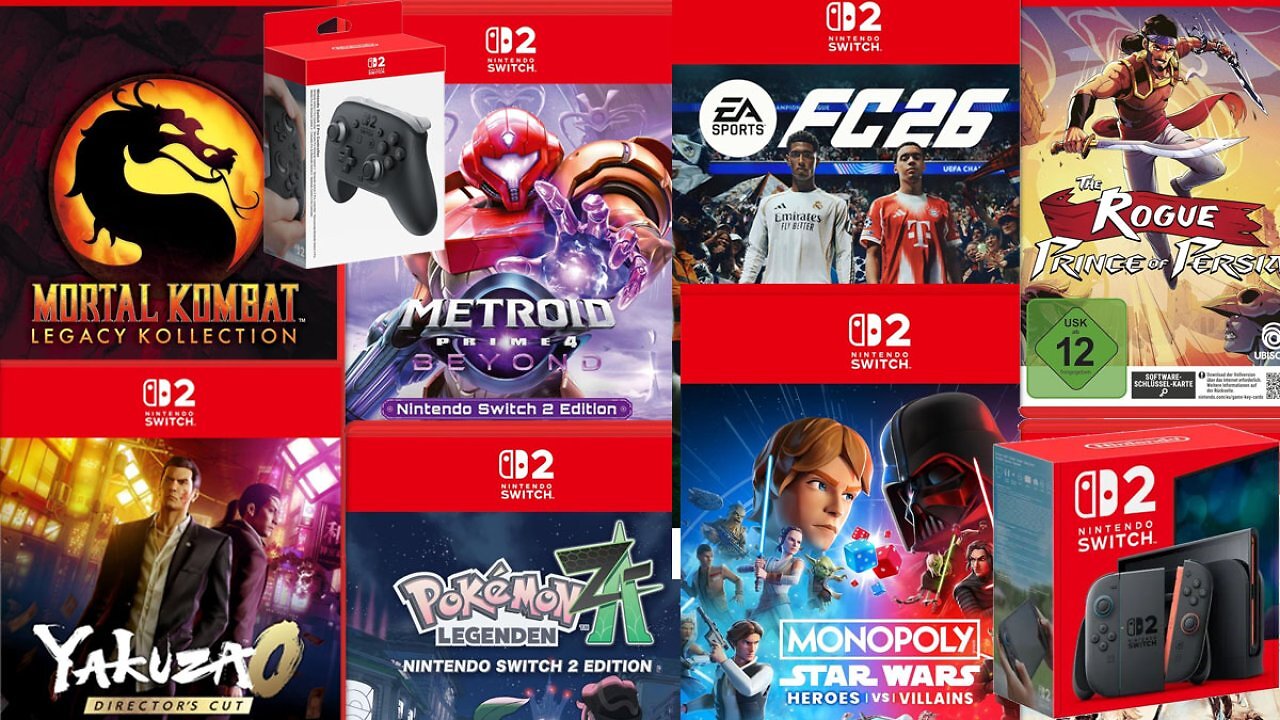 [12/06/2026] Switch 2: Spiele ab 26 Euro bei Amazon - auch Konsole und Zubehör günstiger