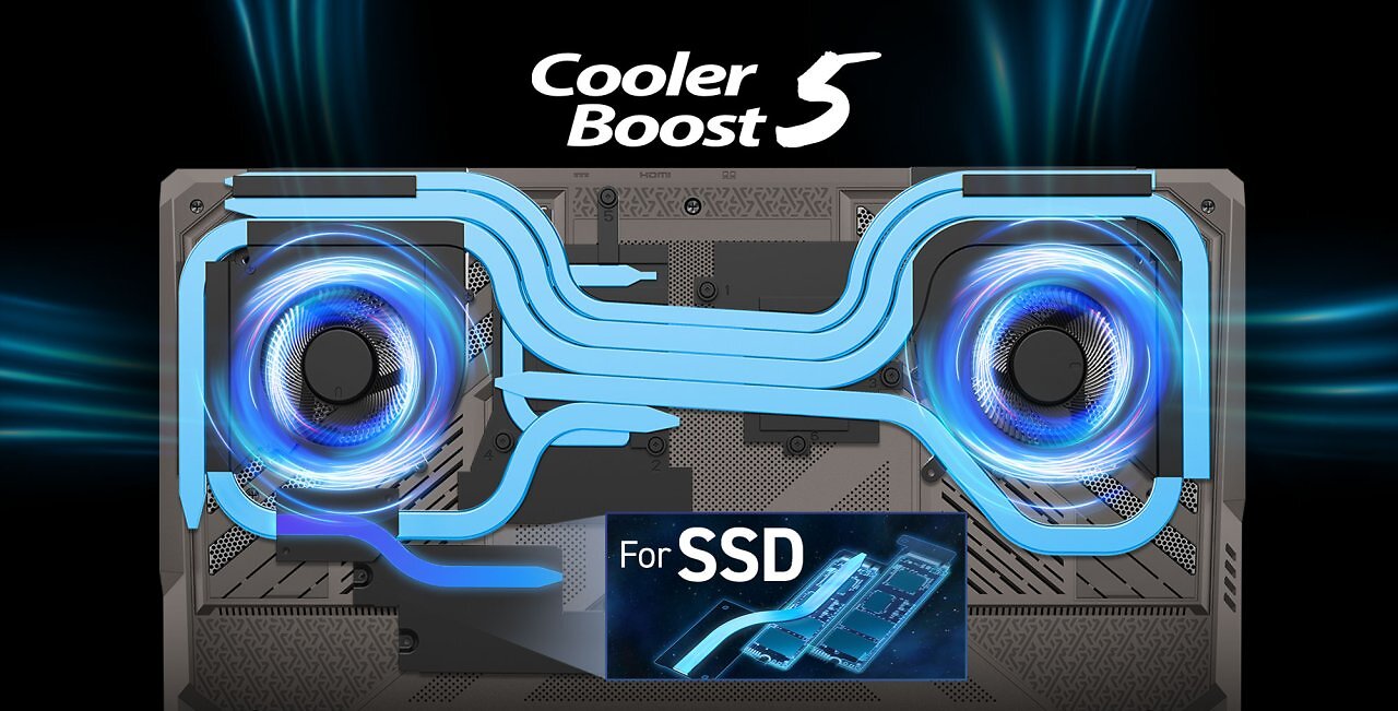 Volle Leistung für den AMD Ryzen™ Prozessor: Die MSI Cooler Boost-Technik sorgt dafür, dass die Vector-Laptops stets gut gekühlt sind.