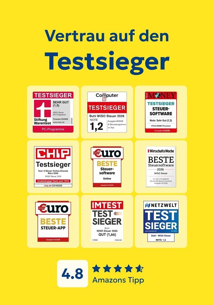 [10/07/2026] WISO Steuer ist mehrfacher Testsieger