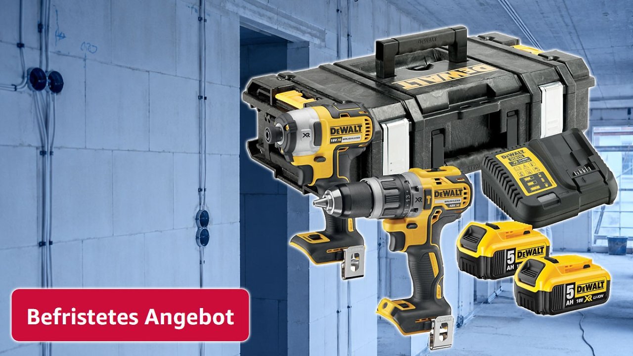 [05/07/2026] Befristetes Amazon-Angebot: DeWalt-Set aus Akkus, Schlagschrauber, Schlagbohrschrauber und Box