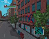Im Comic-New-York darf sich Spider-Man in ansprechender Cel-Shading-Grafik frei bewegen und austoben.
