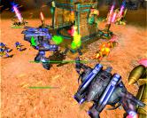 Gleich geht es dem Oberhaupt von Team Ancient Force (im Gebäude) an den Kragen. Diese Aztekenkrieger setzen auf Tiereinheiten wie die Echsen rechts.