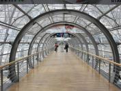 Immer wieder ein Foto wert - die Verbindungstunnel der Messe Leipzig.