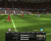 In der Match-Darstellung in 3D kommen nun Animationen aus FIFA 09 zum Einsatz. Am authentischsten ist die Perspektive von der Trainerbank aus.