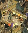 Weihnachten in Anno 1404: Aus Brunnen werden Tannenbäume.