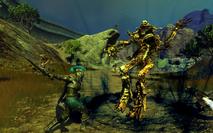 Die Kämpfe in Age of Conan sind nach wie vor eine Augenweide - cool designte Monster und herrlich animierte Spielfiguren sorgen für die richtige Stimmung.