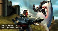 Eine Waffe mit Biss: Die Land Shark Gun aus dem Action-Spiel Armed and Dangerous.