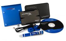 Einige SSDs gibt es inklusive Zubehör zum Einbau in einen PC - hier ein Upgrade-Kit der Kingston HyperX 3K