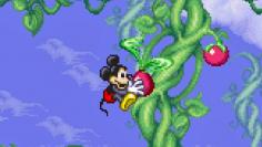 Micky Maus auf einer riesigen Bohnenranke