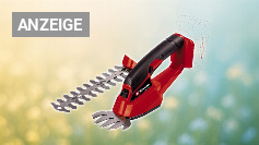 Einhell Akku-Gras- und Strauchschere GC-CG 18 Li-Solo Power X-Change (18 V, 100 mm / 200 mm Schnittlänge, wechselbares Grasschneideblatt + Strauchmesser, ohne Akku) Amazon Angebot