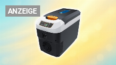 Brandson - Kühlbox elektrisch 10L – 230 V Netzspannung und 12 V KFZ Auto Bordspannung – kühlt und wärmt – Heizen max. 65°C – Herabkühlen ca 20°C unter der Umgebungstemperatur - Cool Grey [Energieklasse A] Amazon Angebot