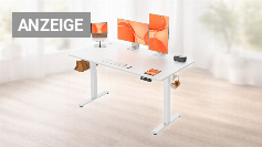 ErGear Elektrisch Höhenverstellbarer Schreibtisch 140x70 cm, Schreibtisch Höhenverstellbar mit 4 Memory-Funktion, Gaming Tisch mit Vierteilige Tischplatte Amazon Angebot