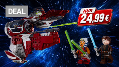 Günstig wie nie: Lego Star Wars Ahsokas Jedi Interceptor mit Minifiguren hebt zum Amazon-Tiefstpreis ab