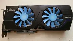 Ralle@: "MSI GTX 580 Lightning XE. Funktioniert auch noch, da der Besitzer die Karte gehegt und gepflegt hat. War bis vor 2 Wochen noch im Einsatz. Jetzt hat sie mal eine Auszeit verdient". (1)