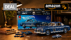 Jetzt schon als frühes Prime-Day-Angebot: Mattel Brick Shop Hot Wheels Mercedes-Benz 300 SL unschlagbar günstig