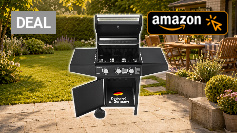 Juskys Gasgrill Louisiana 3 Brenner 8,1 kW – BBQ Grillwagen mit Deckel, Grillrost &amp; Warmhalterost, Grill mit Thermometer, Seitenablagen &amp; Abdeckplane Amazon Angebot