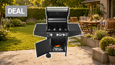 Juskys Gasgrill Louisiana 3 Brenner 8,1 kW – BBQ Grillwagen mit Deckel, Grillrost &amp;amp; Warmhalterost, Grill mit Thermometer, Seitenablagen &amp;amp; Abdeckplane Amazon Angebot