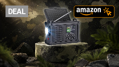 ROCAM Kurbelradio DAB+/UKW, Tragbare Notfallradio 12000mAh mit 8500mm² Solarpanel &amp; 650mA Kurbel, Digital Radio mit Bluetooth, 2,4" Farbdisplay, 80 Sender, SOS, LED Taschenlampe, USB, IPX6 für Camping Amazon Angebot