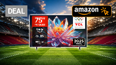 TCL 75T6C 75 Zoll QLED Fernseher, 4K UHD Fire TV, HDR10+, Dolby Vision &amp; Atmos, Smart TV mit Sprachsteuerung mit Alexa, Google Cast &amp; AirPlay 2, HDMI 2.1 Amazon Angebot