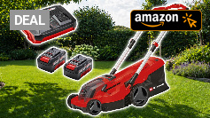 Viel günstiger als überall sonst: Amazon mit Top-Preis für Einhell-Akku-Rasenmäher mit Akkus