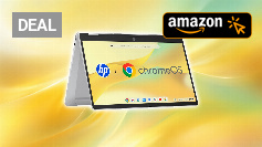 HP Chromebook x360 Laptop (14" HD Touchscreen, Intel N100, Gemini, 4 GB RAM, 128GB, ChromeOS, QWERTZ) - Silber Amazon Angebot