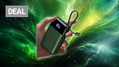 INIU 45W Power Bank, Ultra Klein 20000mAh Powerbank mit Integriertem USB C Kabel, Schnellladen Externe Handyakkus für Camping, Wandern, Outdoor Aktivitäten, Festival Nutzung, Grün Amazon Angebot