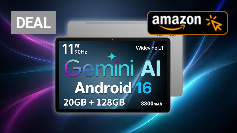 Tablet 11 Zoll mit Hülle, Android 16 System mit Gemini AI, 20GB RAM + 128GB ROM (erweiterbar auf 1TB), 90Hz Display, Unisoc T7250 Octa Core, 13MP + 8MP Kamera, Face ID, Widevine L1, 8800mAh, GPS Amazon Angebot
