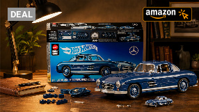 Jetzt schon als frühes Prime-Day-Angebot: Mattel Brick Shop Hot Wheels Mercedes-Benz 300 SL unschlagbar günstig