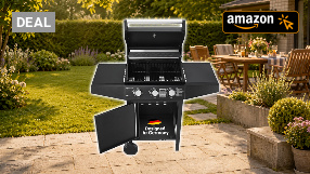 Juskys Gasgrill Louisiana 3 Brenner 8,1 kW – BBQ Grillwagen mit Deckel, Grillrost &amp; Warmhalterost, Grill mit Thermometer, Seitenablagen &amp; Abdeckplane Amazon Angebot