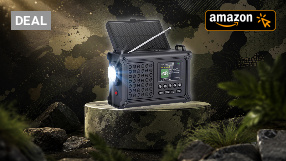 ROCAM Kurbelradio DAB+/UKW, Tragbare Notfallradio 12000mAh mit 8500mm² Solarpanel &amp; 650mA Kurbel, Digital Radio mit Bluetooth, 2,4" Farbdisplay, 80 Sender, SOS, LED Taschenlampe, USB, IPX6 für Camping Amazon Angebot