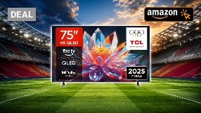 TCL 75T6C 75 Zoll QLED Fernseher, 4K UHD Fire TV, HDR10+, Dolby Vision &amp; Atmos, Smart TV mit Sprachsteuerung mit Alexa, Google Cast &amp; AirPlay 2, HDMI 2.1 Amazon Angebot