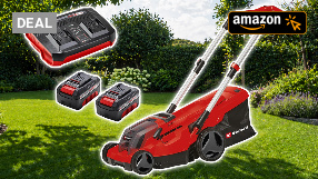 Viel günstiger als überall sonst: Amazon mit Top-Preis für Einhell-Akku-Rasenmäher mit Akkus