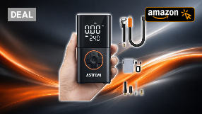 AstroAI Kabellose Elektrische Luftpumpe, Tragbare Akku Fahrradpumpe | mit alle ventile LED-Licht, Wiederaufladbare Reifenpumpe für Fahrrad, E-Bike, Auto, Motorrad, Bälle, Schwarz Amazon Angebot