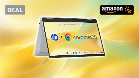 HP Chromebook x360 Laptop (14" HD Touchscreen, Intel N100, Gemini, 4 GB RAM, 128GB, ChromeOS, QWERTZ) - Silber Amazon Angebot