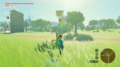 Für die meisten Amiibo gibt's Items, die vom Himmel hageln.